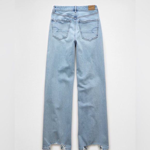 AE strigid curvy ripped super high waisted baggy straight jeans - Picture 2 of 9